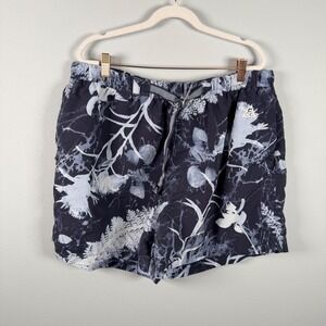 Nike ACG Mens XXL Floral Print Trail Shorts Gray Blue DV9546-015 Gorpcore